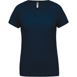 T-shirt de sport manches courtes col v femme - PA477